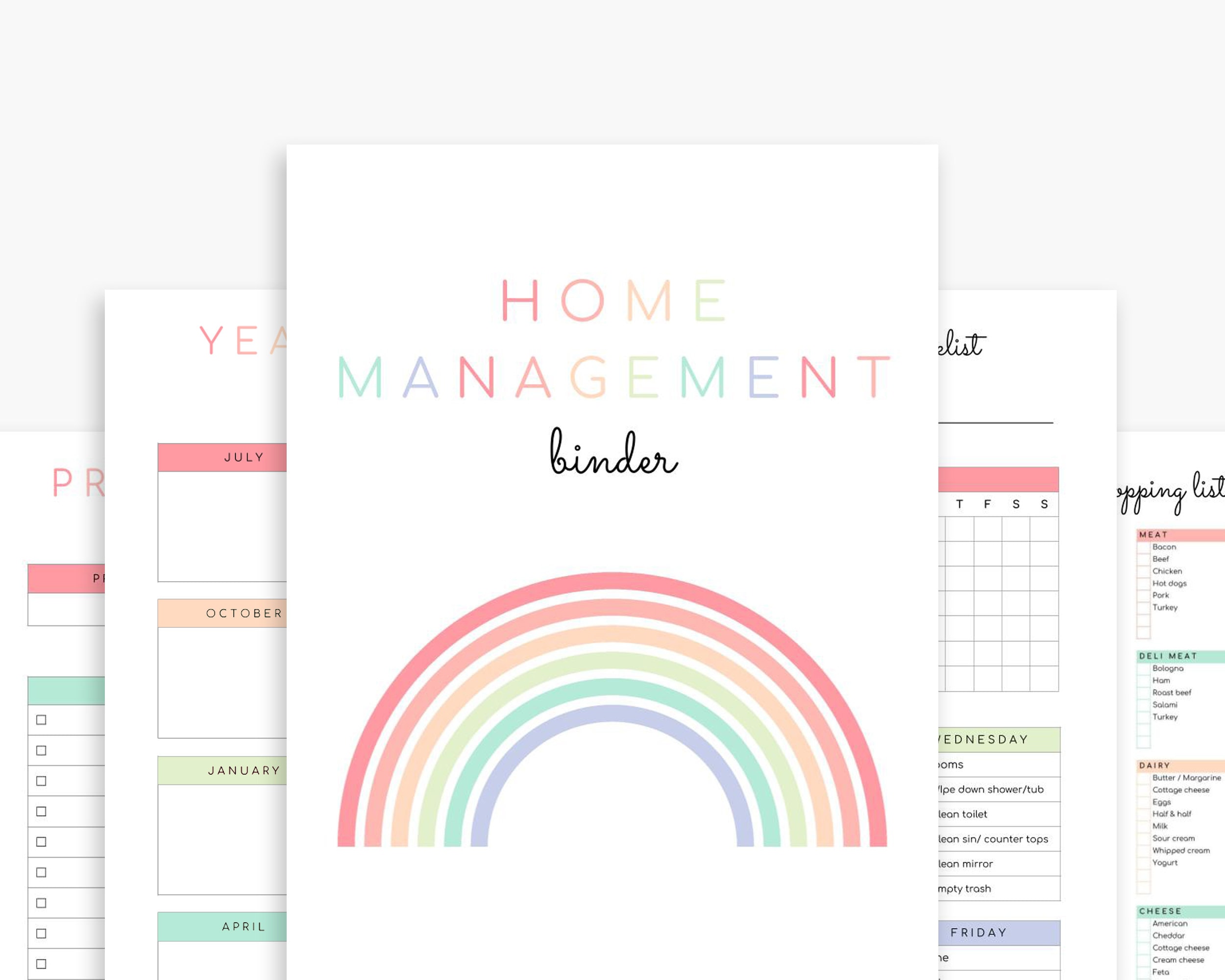 Home Management Binder Printable | Household Planner - Etsy