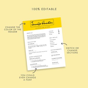 Intern Resume Template Google Docs, Resume For Internship, Resume Template Intern, College Student Resume, Graduate School, For Interns image 6
