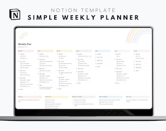 Notion Weekly Planner Template