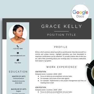 Resume Google Docs, ATS-friendly Resume Template for Google Docs, Cover Letter, References, Template Google Docs, Google Doc Resume