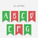 Printable Christmas Banner Alphabet A-Z, Christmas Banner Printable ...