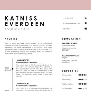 Google Slides Resume Template for Professionals, Minimal Resume Template Google Slides, Resume and Cover Letter Template, Resume Google image 9