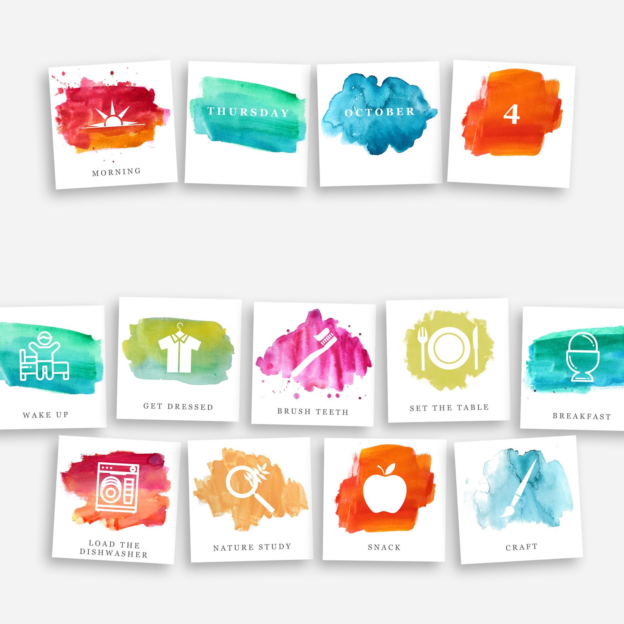 Build A Routine Card Editable Daily Routine Cards - Etsy Australia