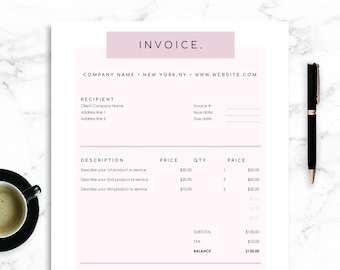 Invoice Template Excel, Excel Invoice Template. Business Invoice Template Spreadsheet, Invoice, Freelance Invoice, Photography Invoice