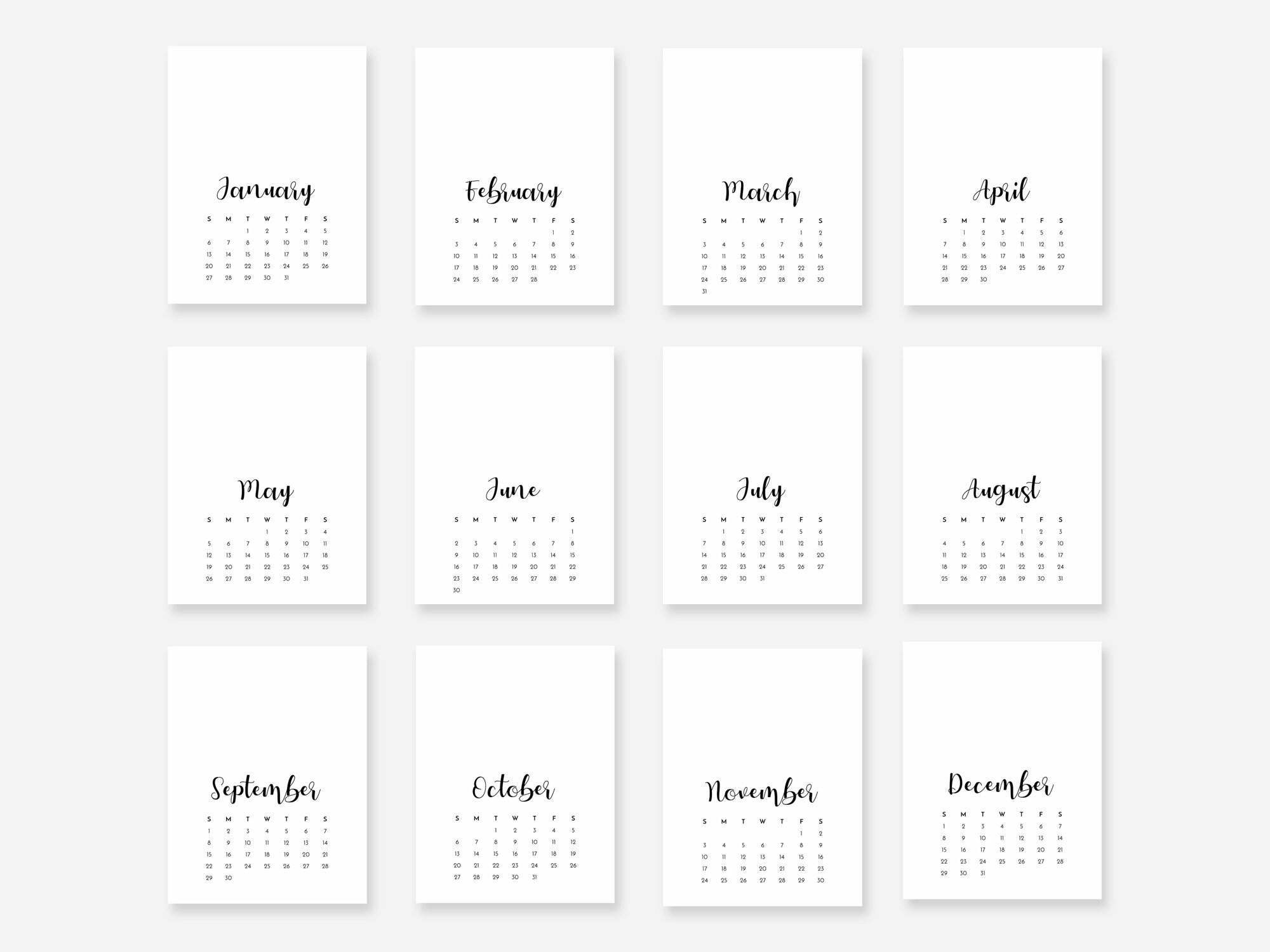 2022 calendar template 100 editable etsy