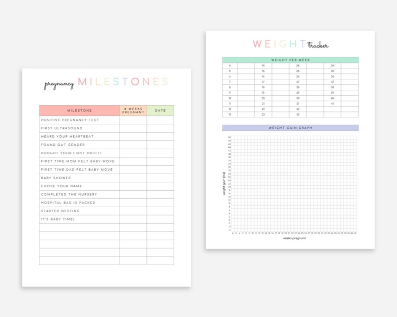 Pregnancy Planner Printable Printable Pregnancy Journal Pregnancy Organizer 75 Pages image 6