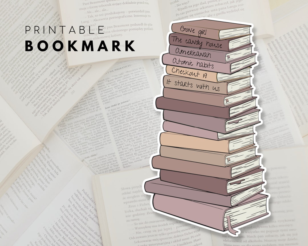 Book Tracker Bookmark Printable Neutral - Etsy UK