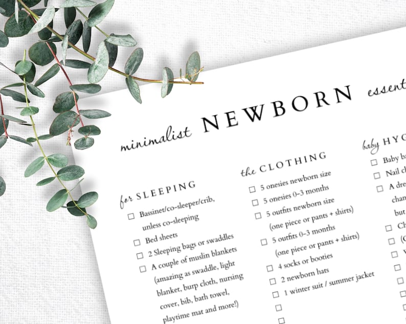 Checklista för minimalistiska babyartiklar bild 3