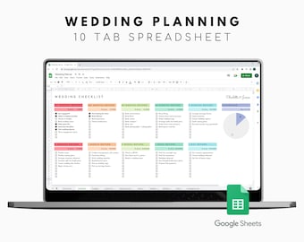 Wedding Planning Spreadsheet | Rainbow