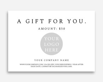 Gift Certificate Template, Editable Gift Card Template, Gift Voucher Template, Printable Gift Cards, DIY Gift Card, Shop Voucher Template