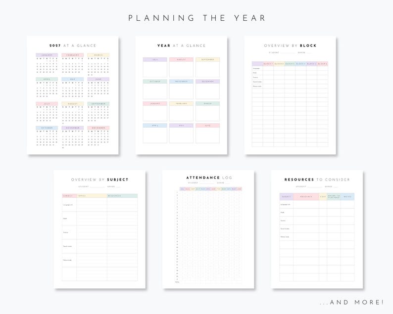 Ultimate Homeschool Planner | 2026 - 2027 | 250+ Pages image 2