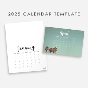 2025 Calendar Template