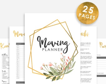 Printable Moving Planner, Moving Planner Printable, Moving Printable, Printable Moving Organizer, Moving Checklist, Room Planner, Box Labels