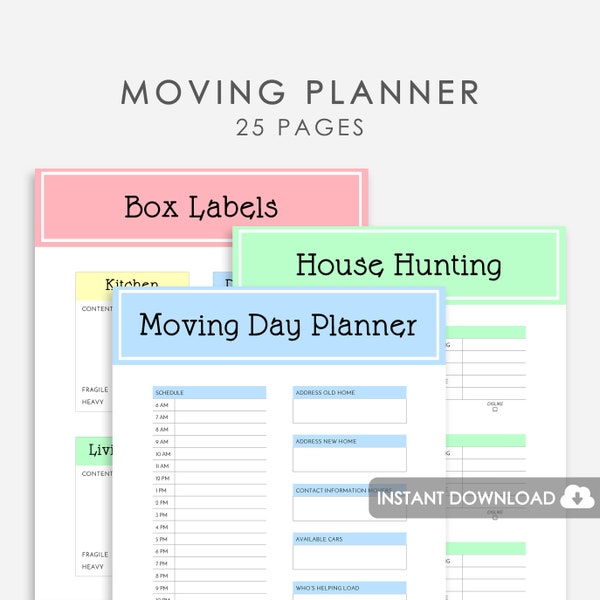 Moving Binder - Etsy