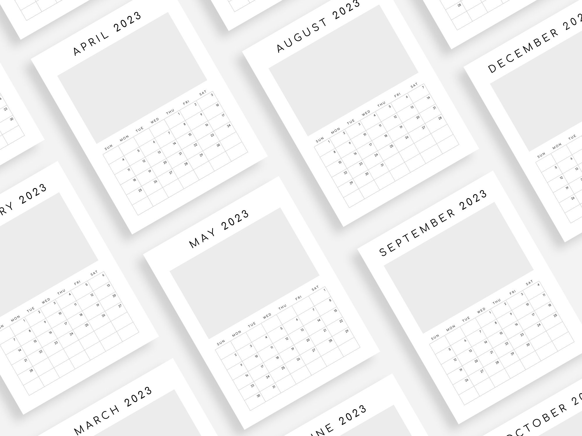 Calendar Template 2023 Google Doc 100% Editable - Etsy