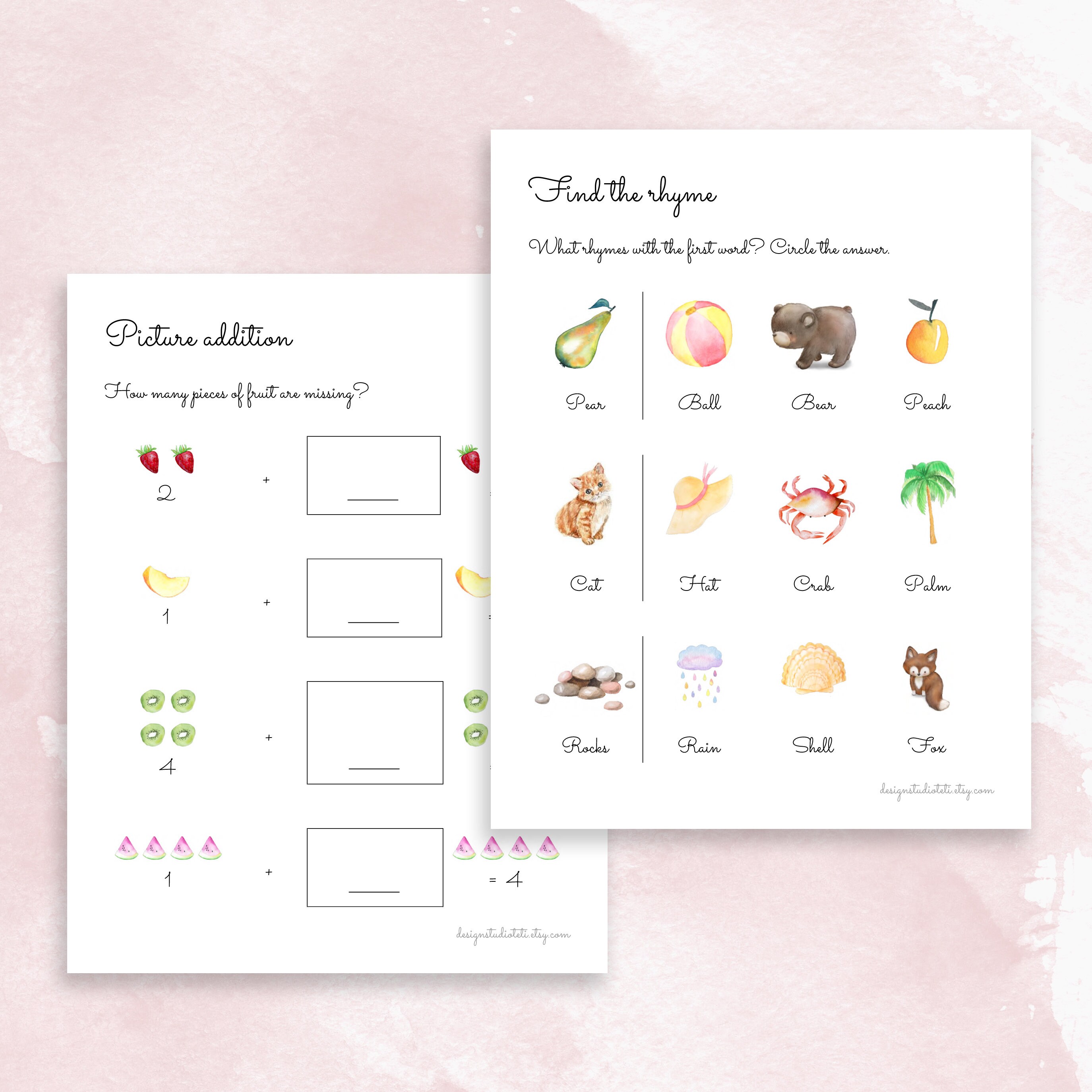 100 KINDERGARTEN WORKSHEETS Printable Worksheets - Etsy India