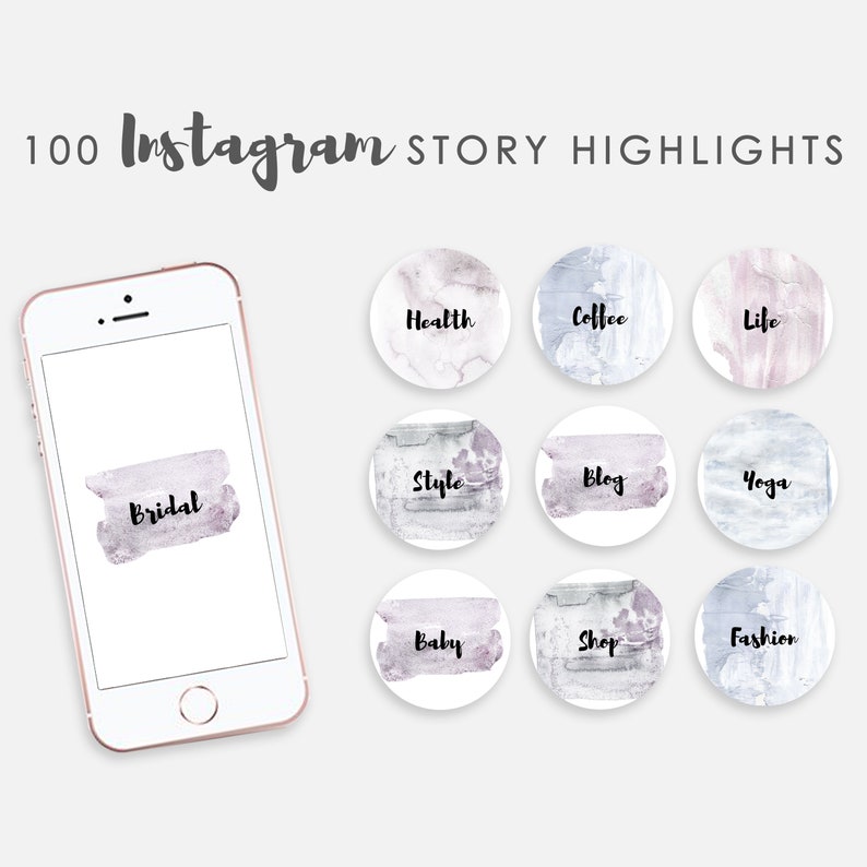 Instagram Story Highlight Icons 100x Custom Instagram Story | Etsy