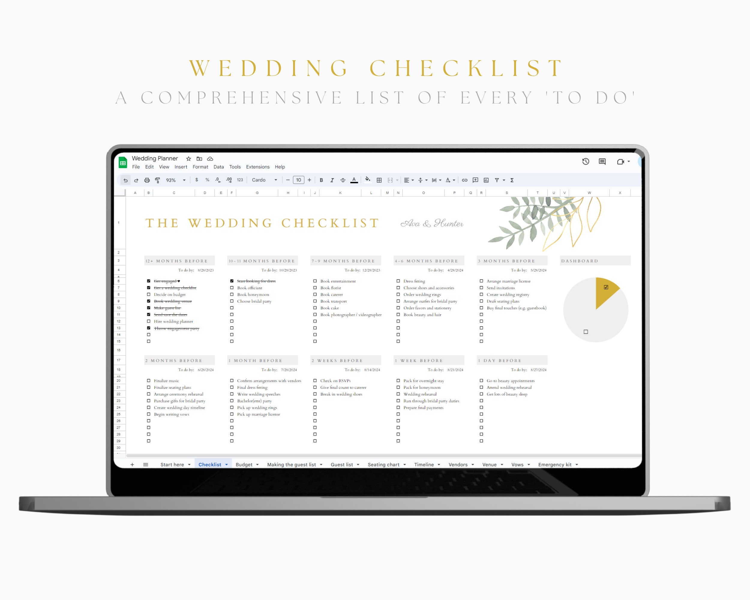 Wedding Planning Spreadsheet Excel Google Sheets Wedding Spreadsheet ...