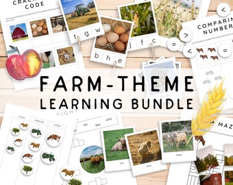 Printable Montessori Farm Theme Worksheets | Kindergarten Farm Animals