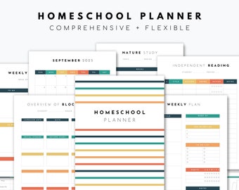 Mega Homeschool Planner Printable 2024 + 2025 | 250+ Pages