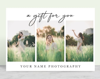 Photography Gift Certificate Template, Photography Gift Card Template, Photo Gift Cards, Photography Voucher, Gift Card Photography