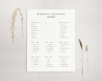 Cleaning Schedule Editable Canva Google Slides