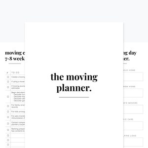 Moving Planner Printable