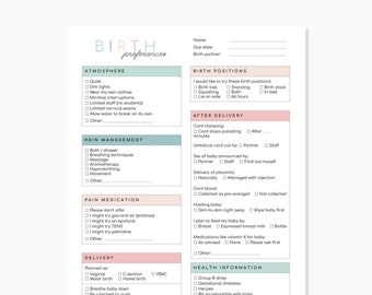 Birth Plan Template