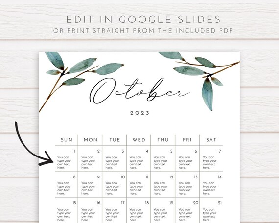 Edit Calendar 2023 Editable Printable 2022 2023 Calendar Bundle | Etsy Australia