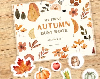 Libro de otoño, cuaderno de ejercicios de otoño para niños pequeños, cuaderno de ejercicios de otoño para niños pequeños, libro de otoño para preescolar, libro de actividades, libro de actividades