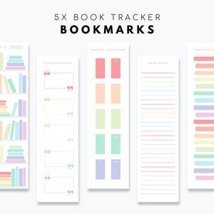 Book Tracker Bookmark Printable