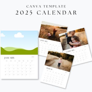 2025 Photo Calendar Template Canva Template