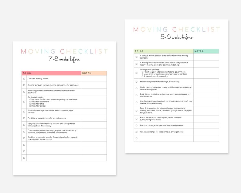 Moving Planner Printable image 3