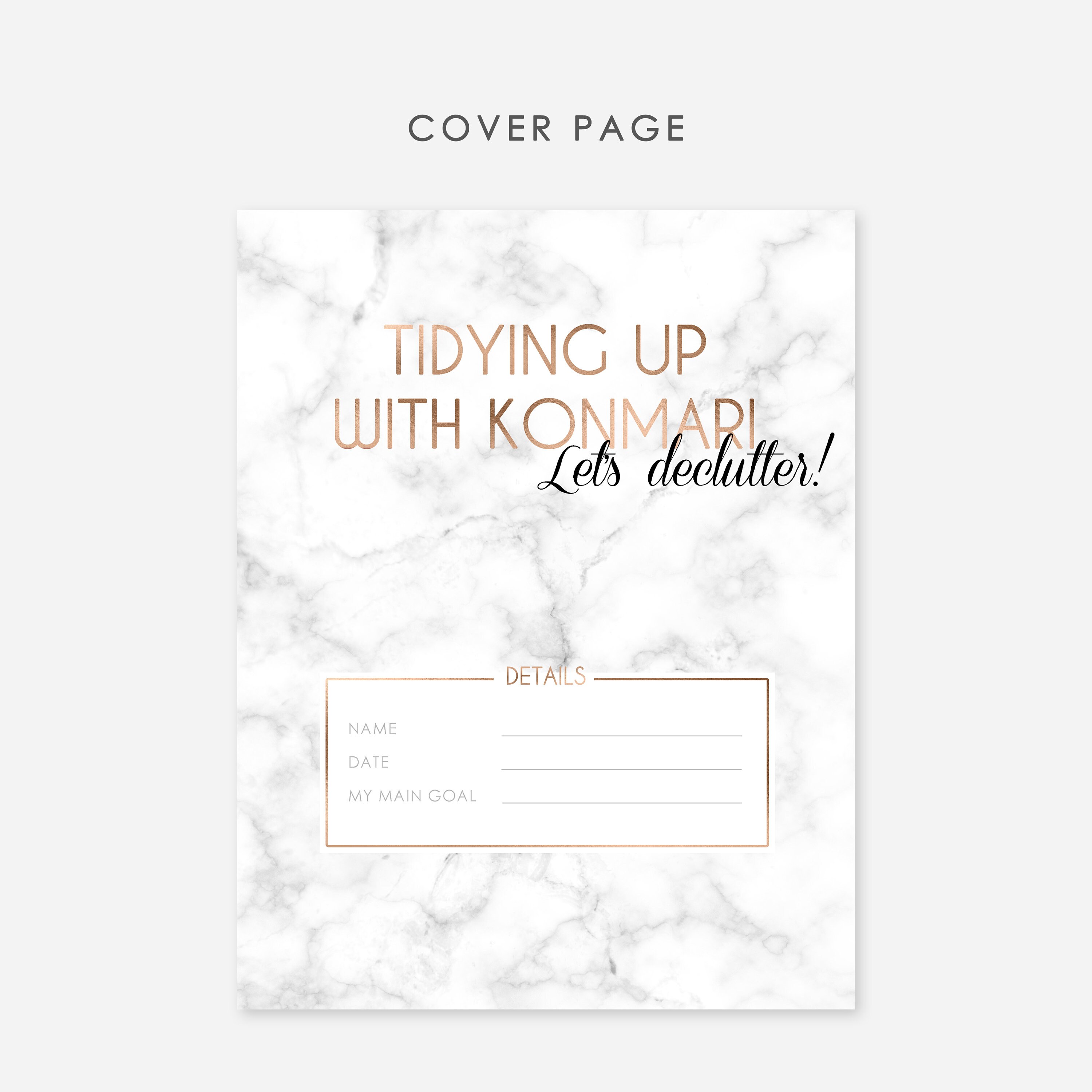 Konmari Decluttering Printable Konmari Printable Marie | Etsy UK