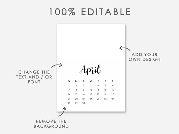 Photoshop Calendrier 2023 2022 2023 Calendar Template Photoshop 100% Editable | Etsy Uk