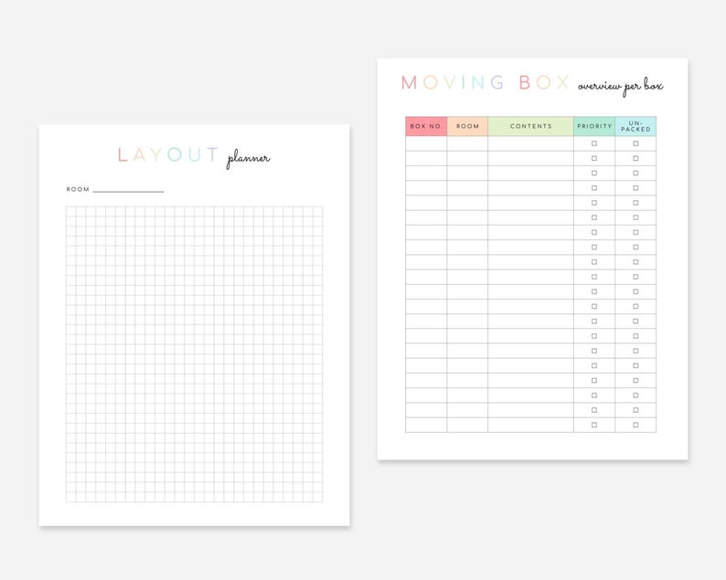Moving Planner Printable image 9