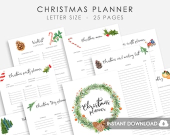 Christmas Planner 2020, Holiday Planner, Christmas Organizer, Christmas Planner Kit, Holiday Planning, Gift Planner, Letter Size PRINTABLE