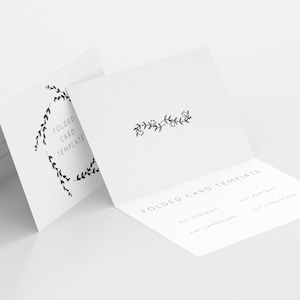 Folded Card Template / 4x6, 5x7 / PSD, PNG, TIFF image 10