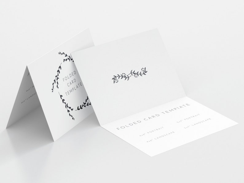 Folded Card Template / 4x6, 5x7 / PSD, PNG, TIFF image 10
