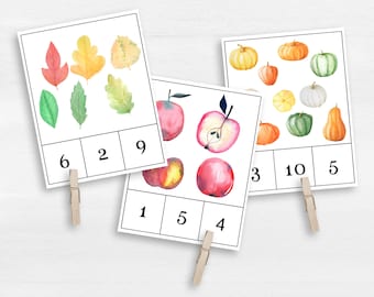 Count and Clip Cards 1-10 | Printable Montessori Number Work