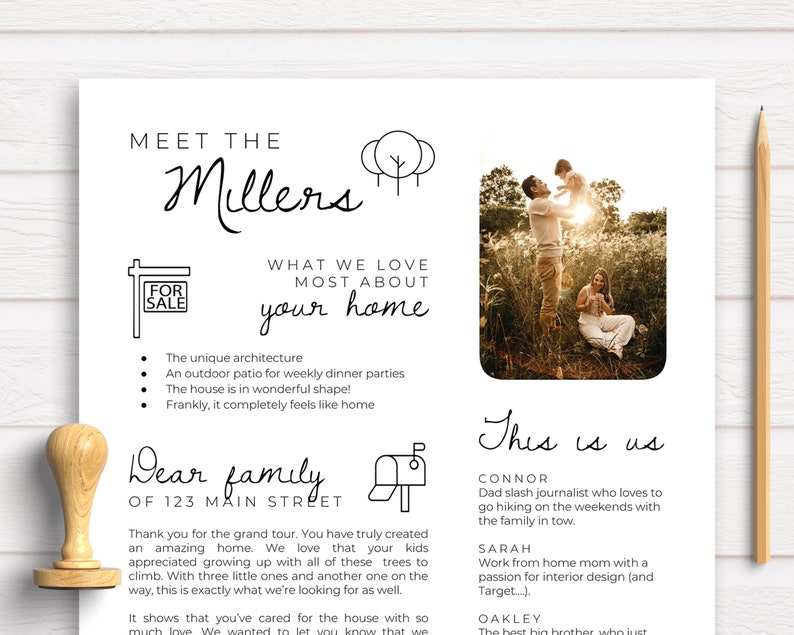 Voorbeeldbrief Bod Op Huis Huis Aankoop Brief Huurwoning  Etsy