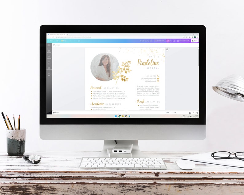 Sorority Social Resume Template | Canva image 6