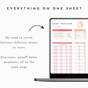 Debt Payoff Tracker, Snowball Avalanche Custom Calculator, Google Sheets Debt Tracker image 3
