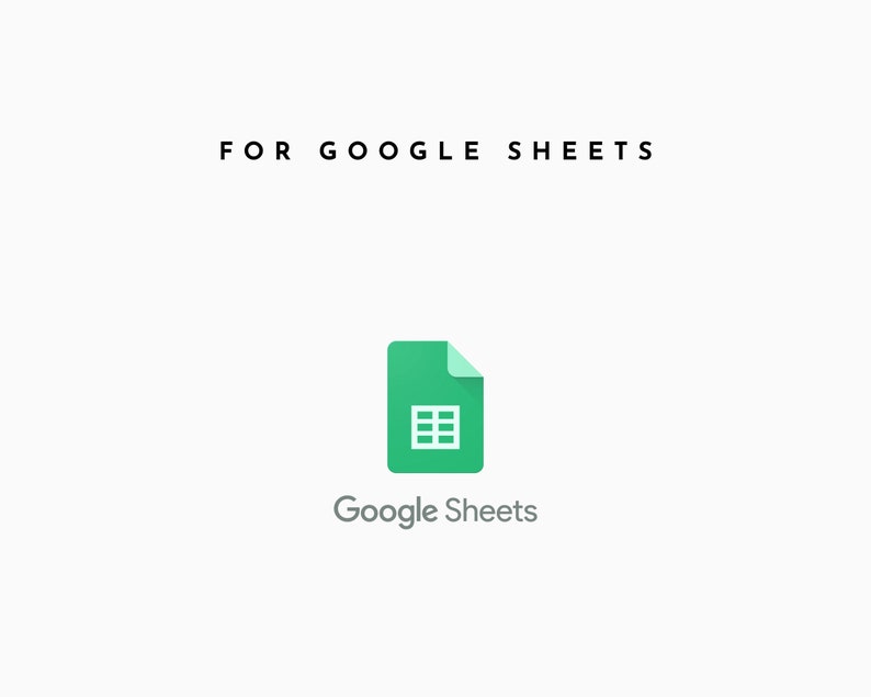 May include: Green Google Sheets logo with the text "Google Sheets" below it. The logo is a green document icon with a white spreadsheet grid inside.