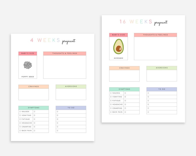 Pregnancy Planner Printable Printable Pregnancy Journal Pregnancy Organizer 75 Pages image 3