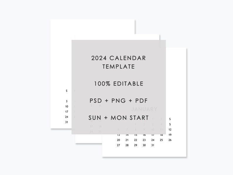 2024 Calendar Template 100% Editable image 9