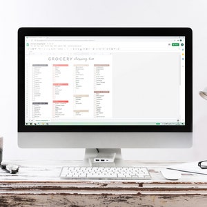 Editable Grocery List Template | Printable Grocery Checklist image 2