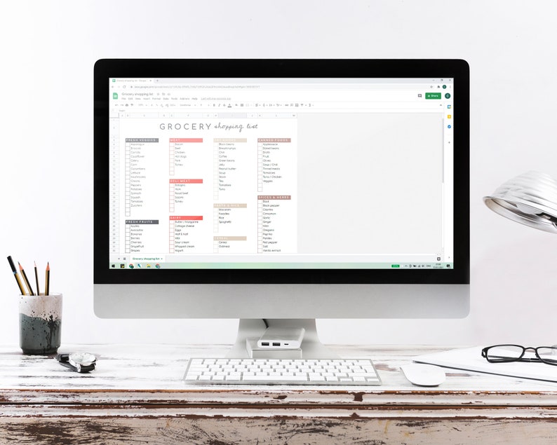 Editable Grocery List Template | Printable Grocery Checklist image 2