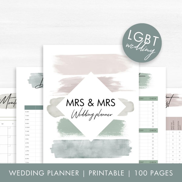 LGBTQ Wedding Planning PDF | Gay Wedding Planner | Lesbian Wedding Planner Book | Two Brides