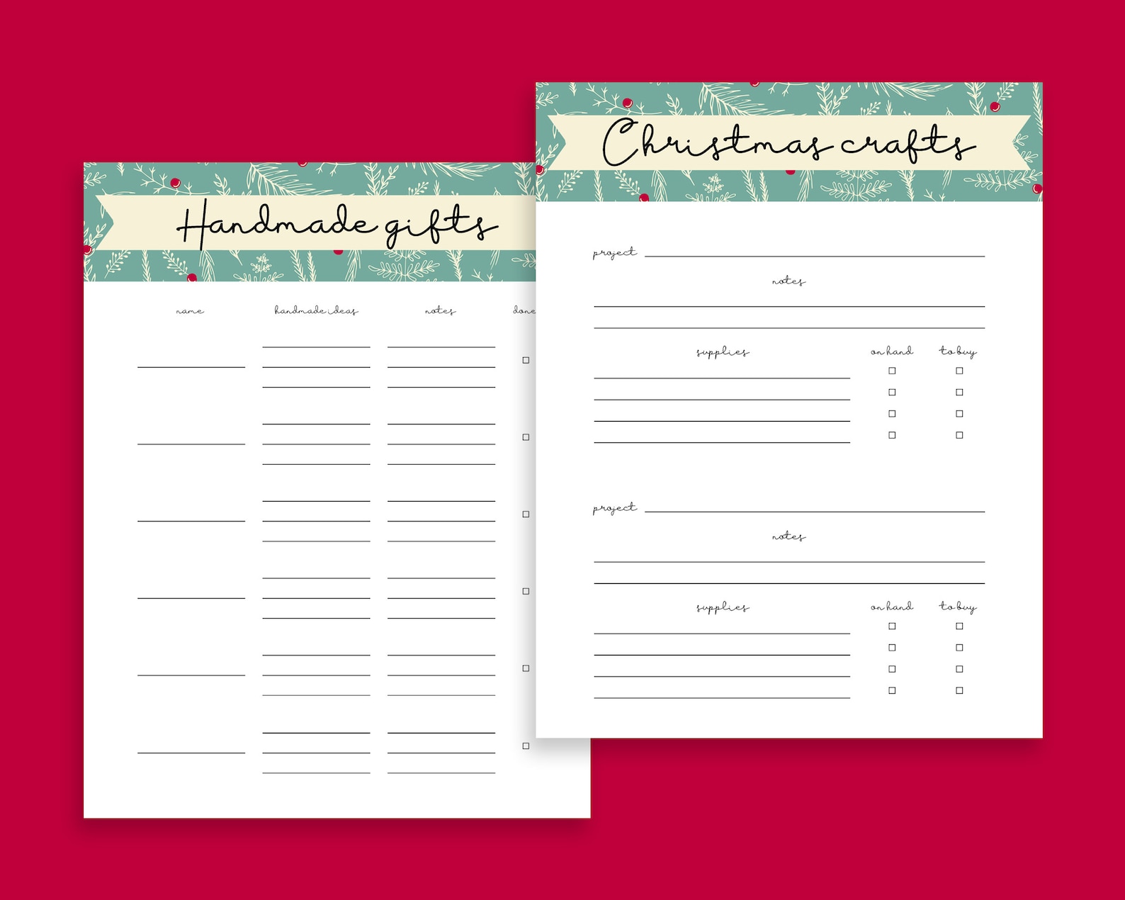 Christmas Planner Printable Christmas Organizer Holiday - Etsy